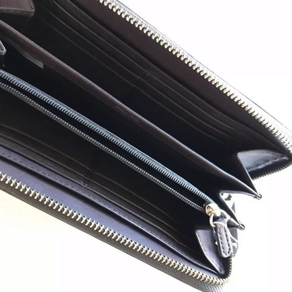 COACH 👛 DARCY PATENT LEATHER ACCORDION ZIP WALLET - Picture 12 of 16